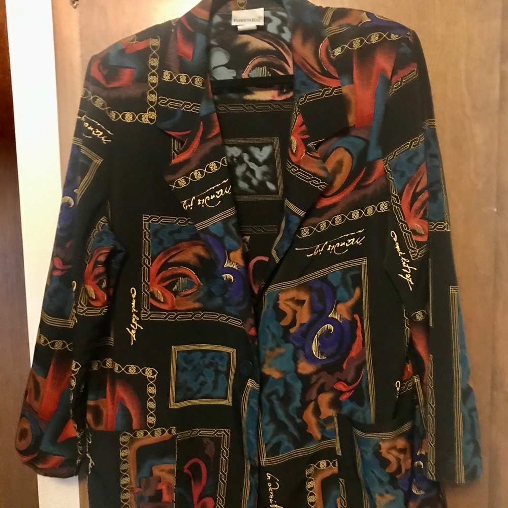 Multi color jacket rayon